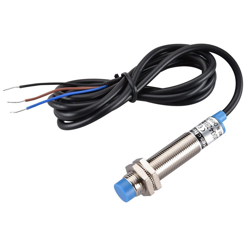 Heschen M12 Inductive Proximity Sensor Switch Non-Shield Type LJ12A3-4-Z/BX Detector 4mm 10-30VDC 200mA NPN Normally Open(NO) 3 Wire - Image 1